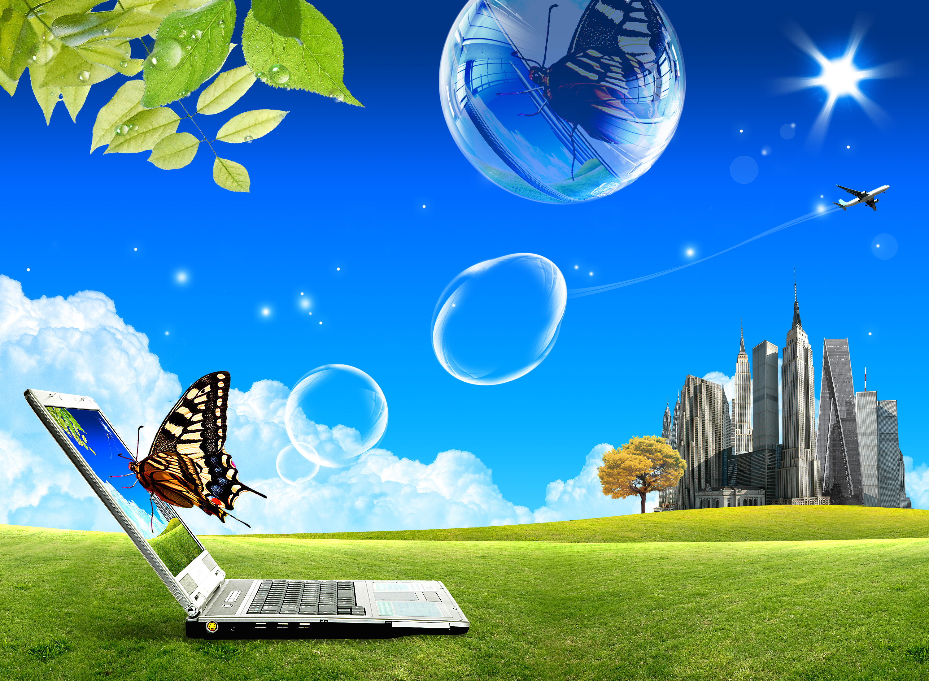 Blue globe wallpaper